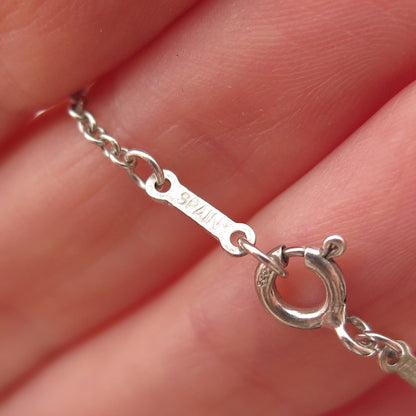 Tiffany & Co. Elsa Peretti Sterling Silver Vintage 35mm Open Heart Necklace 30"