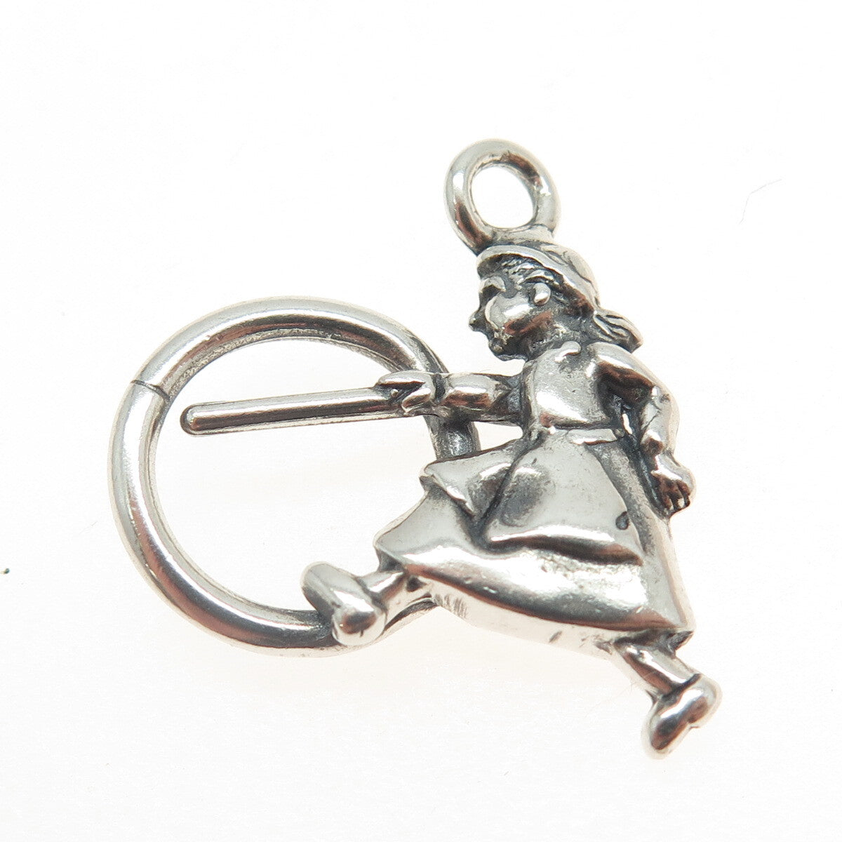 925 Sterling Silver Vintage Cartoon Character 3D Pendant