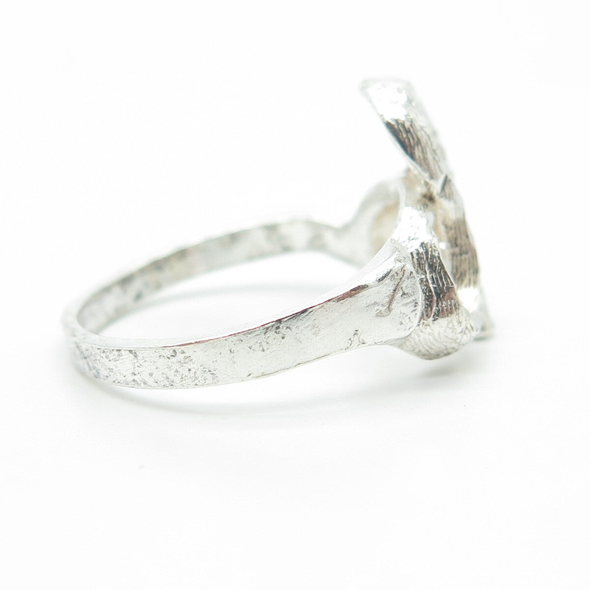 925 Sterling Silver Vintage Modernist Ring Size 8.5