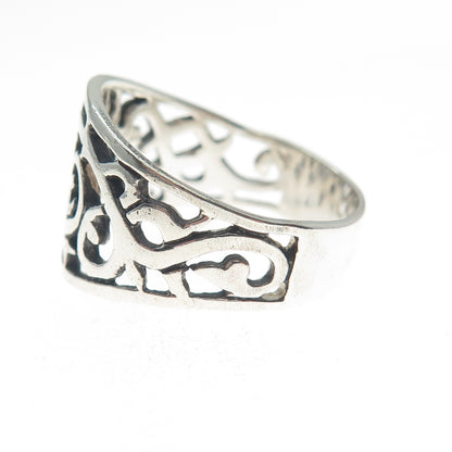 925 Sterling Silver Vintage Celtic Knot Ring Size 9.25