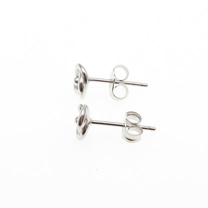 925 Sterling Silver Rose Flower Stud Earrings