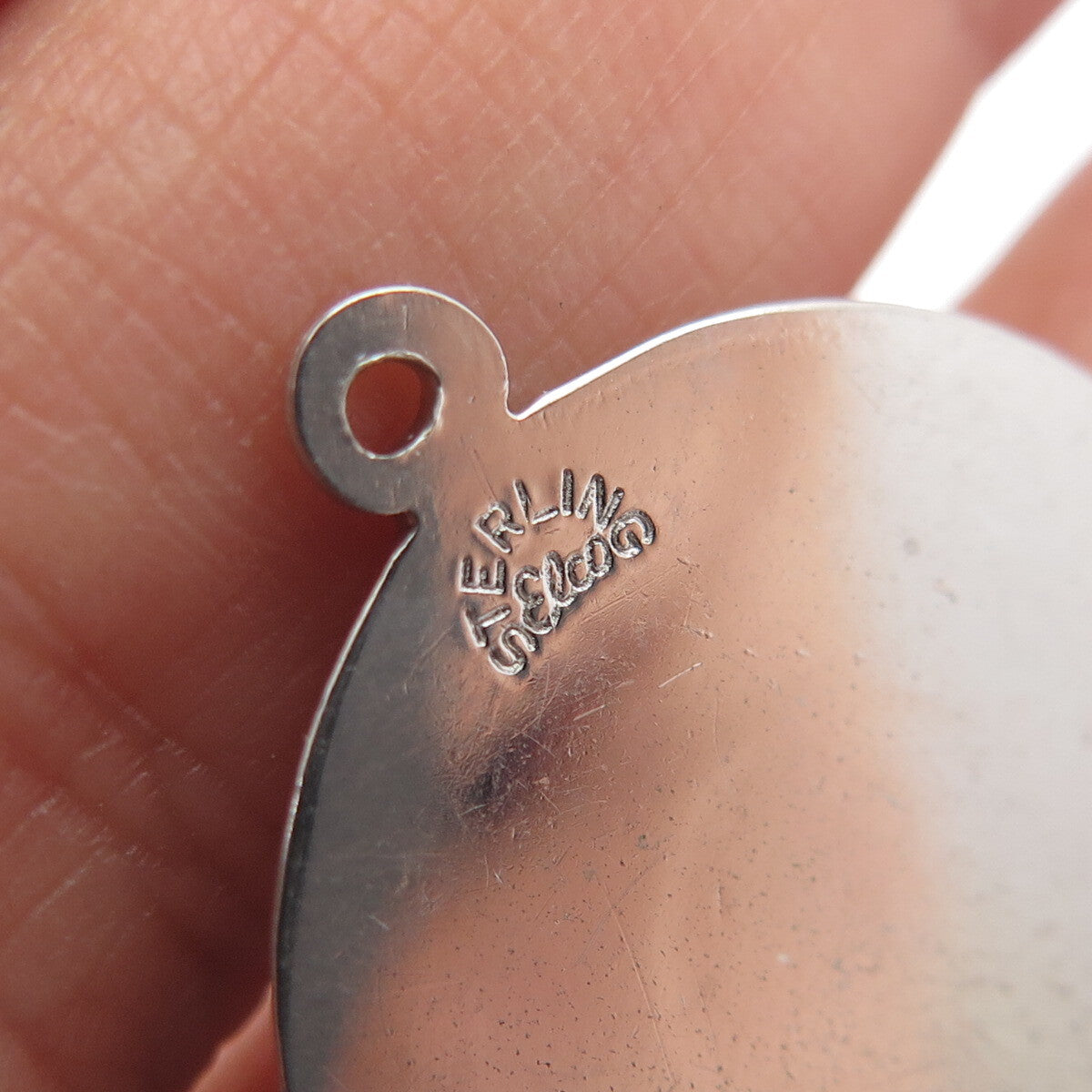 ELCO 925 Sterling Silver Vintage "A Date To Remember" Minimalist Charm Pendant