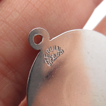 ELCO 925 Sterling Silver Vintage "A Date To Remember" Minimalist Charm Pendant