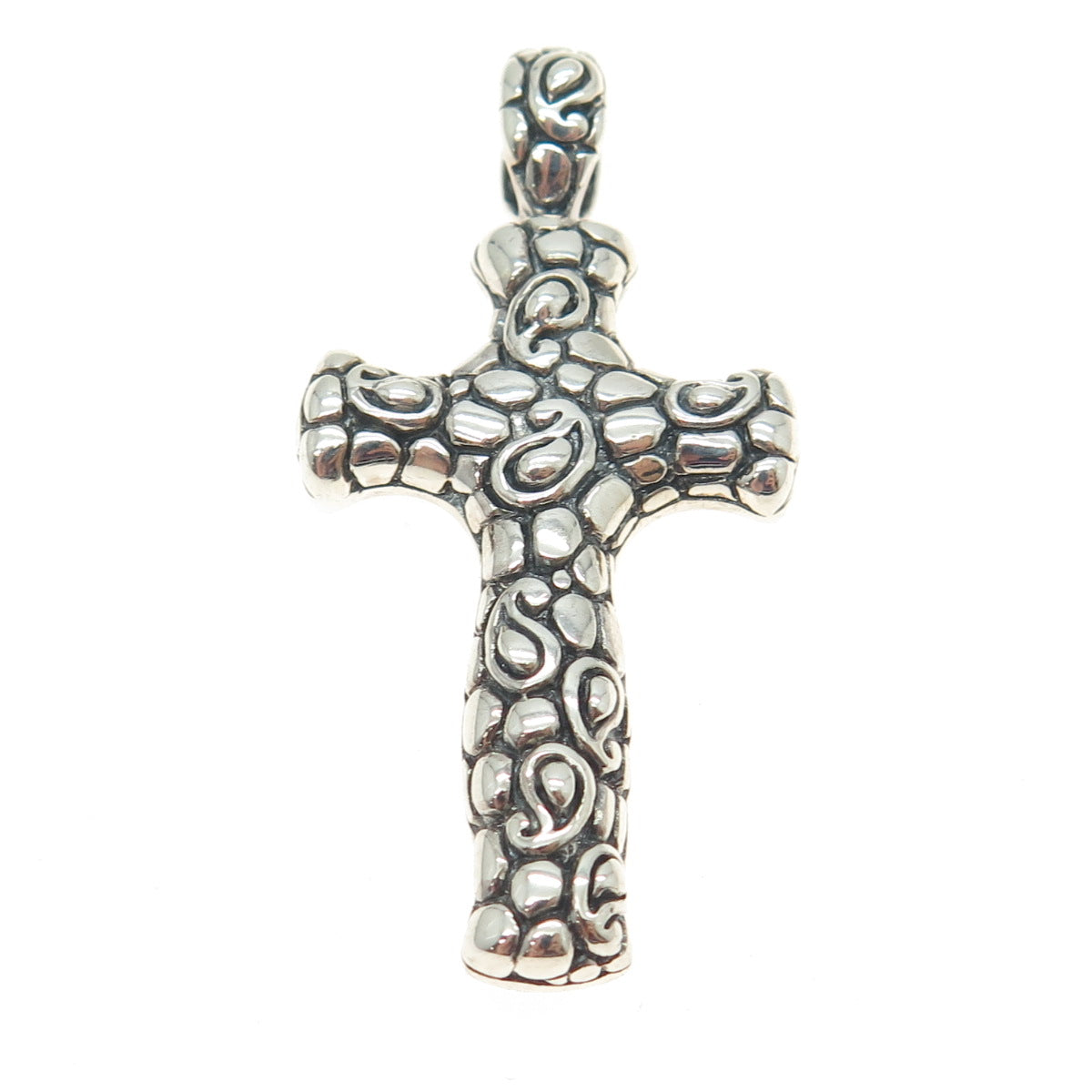 925 Sterling Silver Vintage Kali Cross Pendant