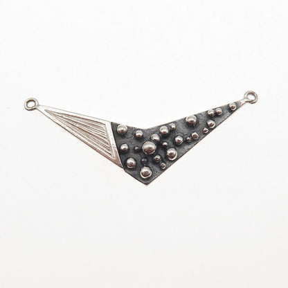 830 Silver Vintage 1985 NOR Finland Modernist Oxidized Centerpiece Pendant