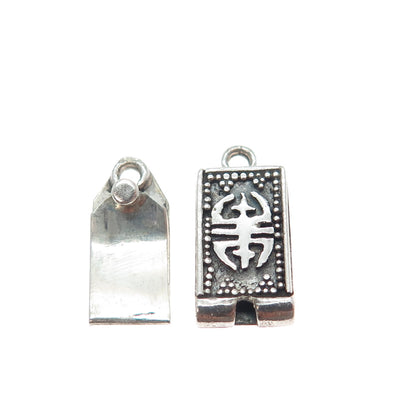 KIT HEATH 925 Sterling Silver Vintage Runic Symbol Oxidized Bracelet Box Lock