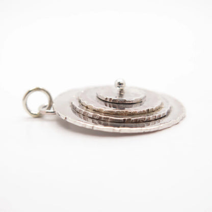 925 Sterling Silver Vintage Modernist Pendant