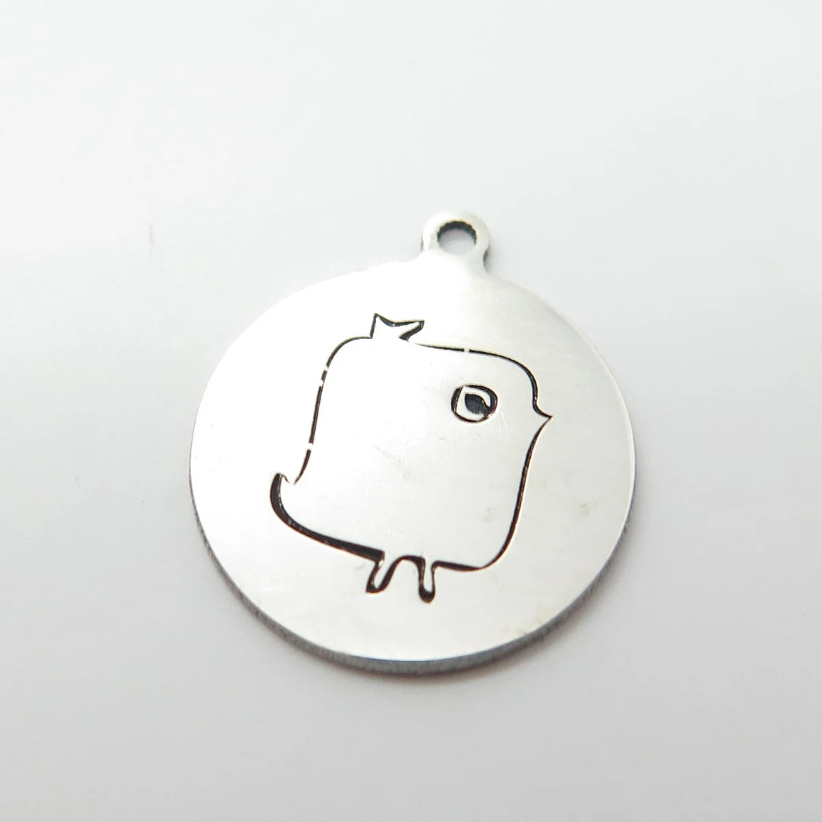 925 Sterling Silver USA Two In Town Chick Bird Charm Pendant