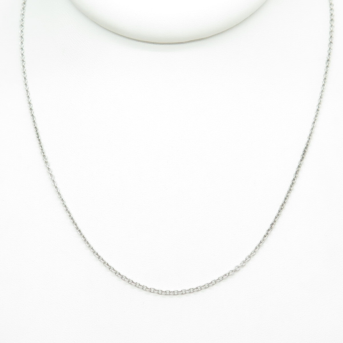 925 Sterling Silver Cable Chain Necklace 16-17"