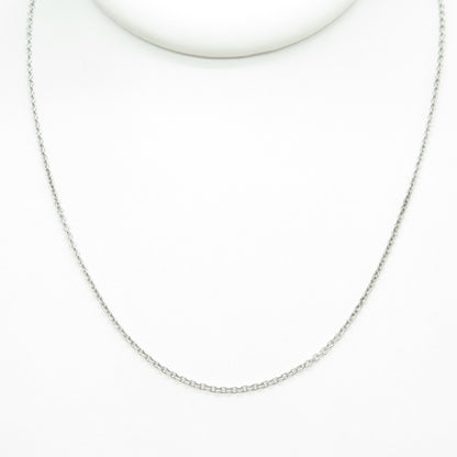 925 Sterling Silver Cable Chain Necklace 16-17"