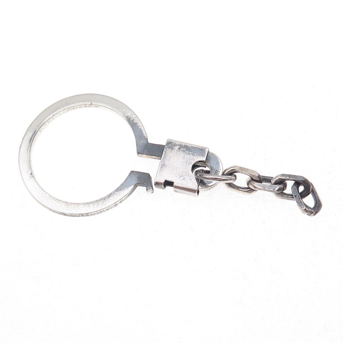 925 Sterling Silver Vintage Key Chain Ring