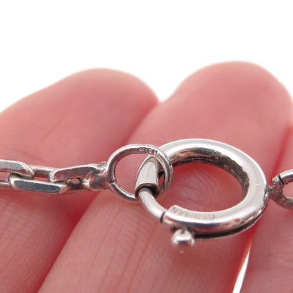 925 Sterling Silver Vintage Germany Cable Chain Necklace 16"