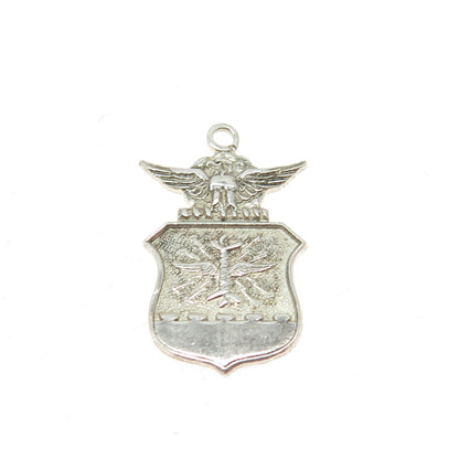 GRIFFITH & SONS 925 Sterling Silver Antique WWII US Air Force Minimalist Pendant