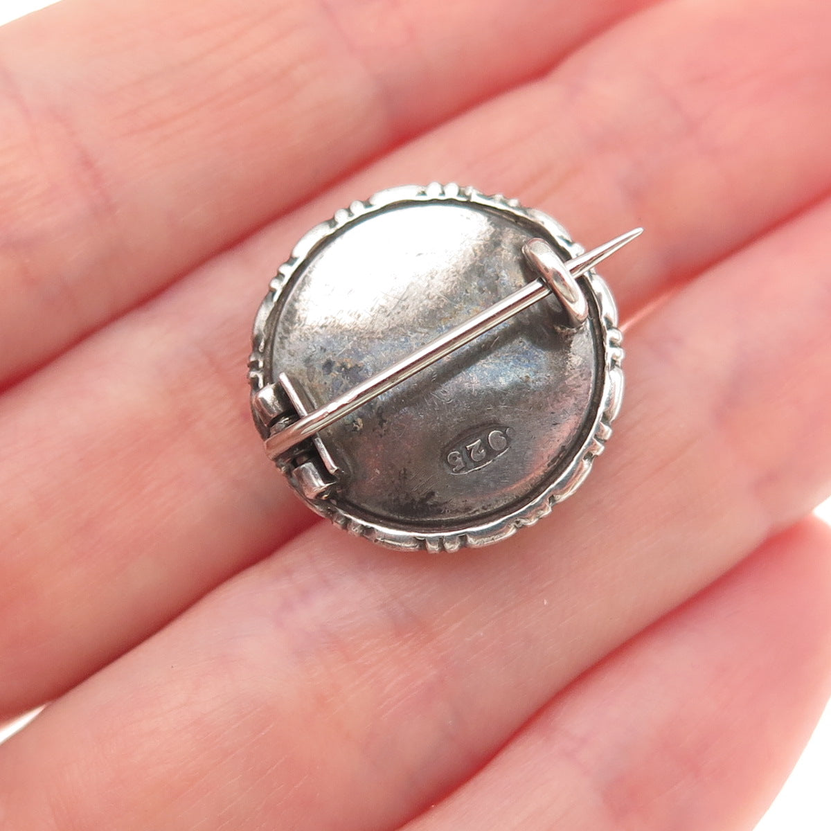 925 Sterling Silver Vintage Monarch Butterfly Wing Oxidized Pin Brooch
