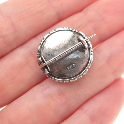 925 Sterling Silver Vintage Monarch Butterfly Wing Oxidized Pin Brooch
