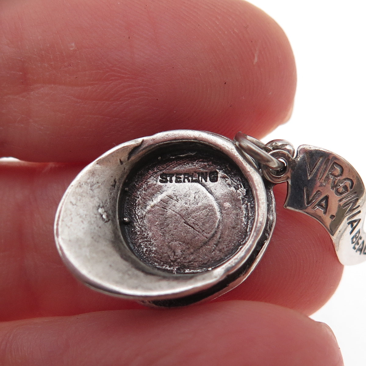 Pacific Jewelry 925 Sterling Silver Vintage Naval Officer's Cap Charm Pendant