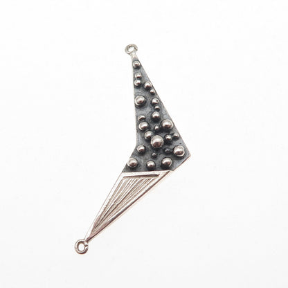 830 Silver Vintage 1985 NOR Finland Modernist Oxidized Centerpiece Pendant