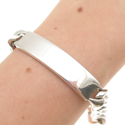 TIFFANY & CO. 925 Sterling Silver Vintage Engraved ID Bracelet 7.5"