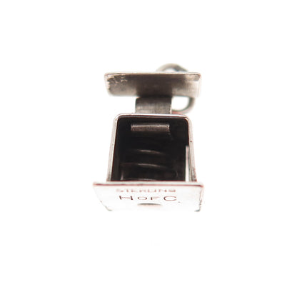 HofC 925 Sterling Silver Antique Art Deco Scale Movable 3D Mini Charm Pendant