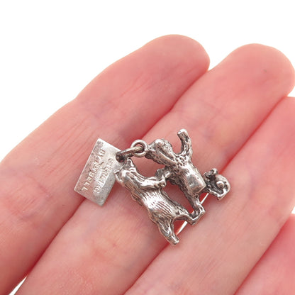 Bell Trading Post 925 Sterling Silver Vintage Three Bears Oxidized Charm Pendant