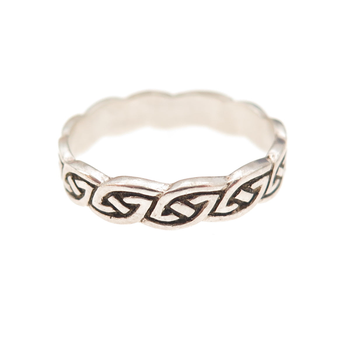 Avon & RJ Graziano 925 Sterling Silver Vintage Celtic Knot Band Ring Size 6.25
