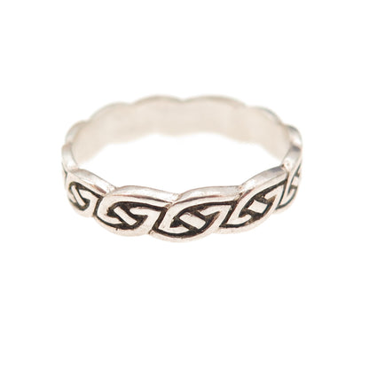 Avon & RJ Graziano 925 Sterling Silver Vintage Celtic Knot Band Ring Size 6.25