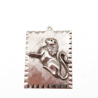 925 Sterling Silver Vintage Leo Zodiac Sign Charm Pendant
