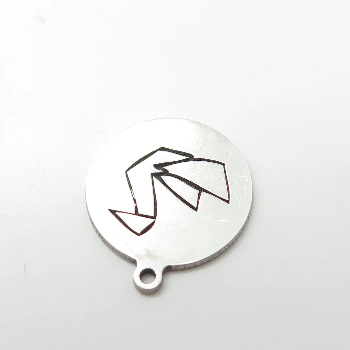 925 Sterling Silver USA Two In Town Swan Bird Charm Pendant