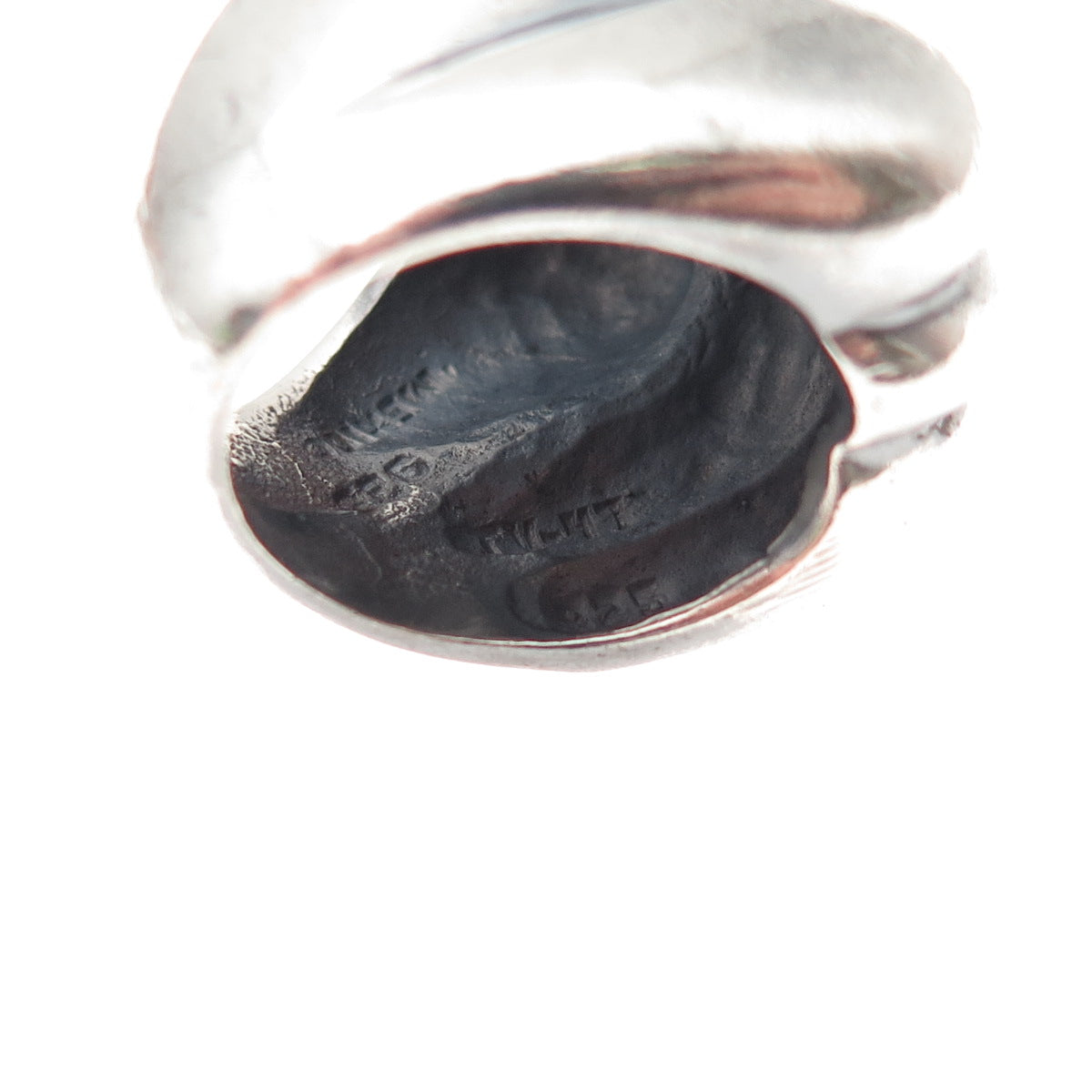 925 Sterling Silver Vintage Mexico Modernist Oxidized Ring Size 5.75