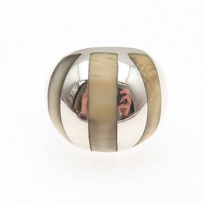 Joachim S'Paliu 925 Sterling Silver Vintage Spain Modernist Dome Ring Size 7
