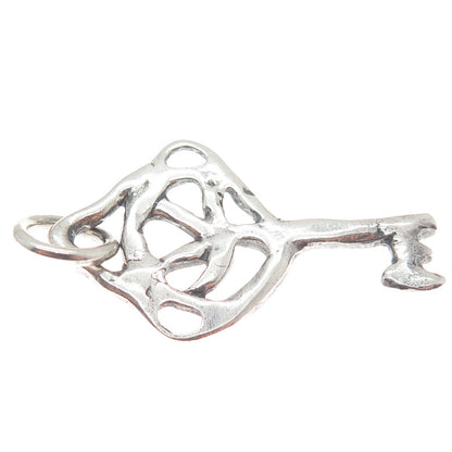 M.W. RASMUSSEN 925 Sterling Silver Vintage Denmark Key to Heaven Charm Pendant