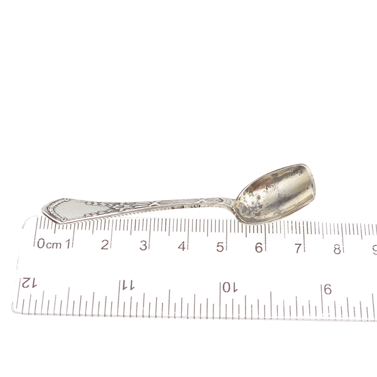 84 Silver Antique Victorian European Salt & Spices Spoon