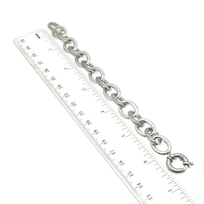 925 Sterling Silver Vintage Rolo Link Bracelet 6.25"