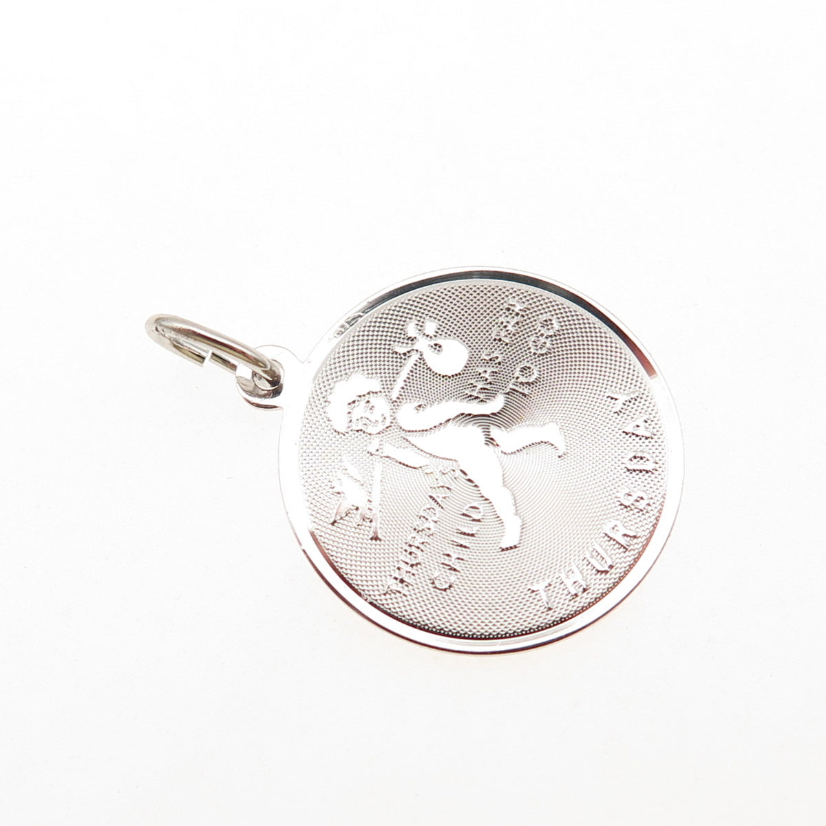 JAY POSON 925 Sterling Silver Vintage Thursday's Child Charm Pendant