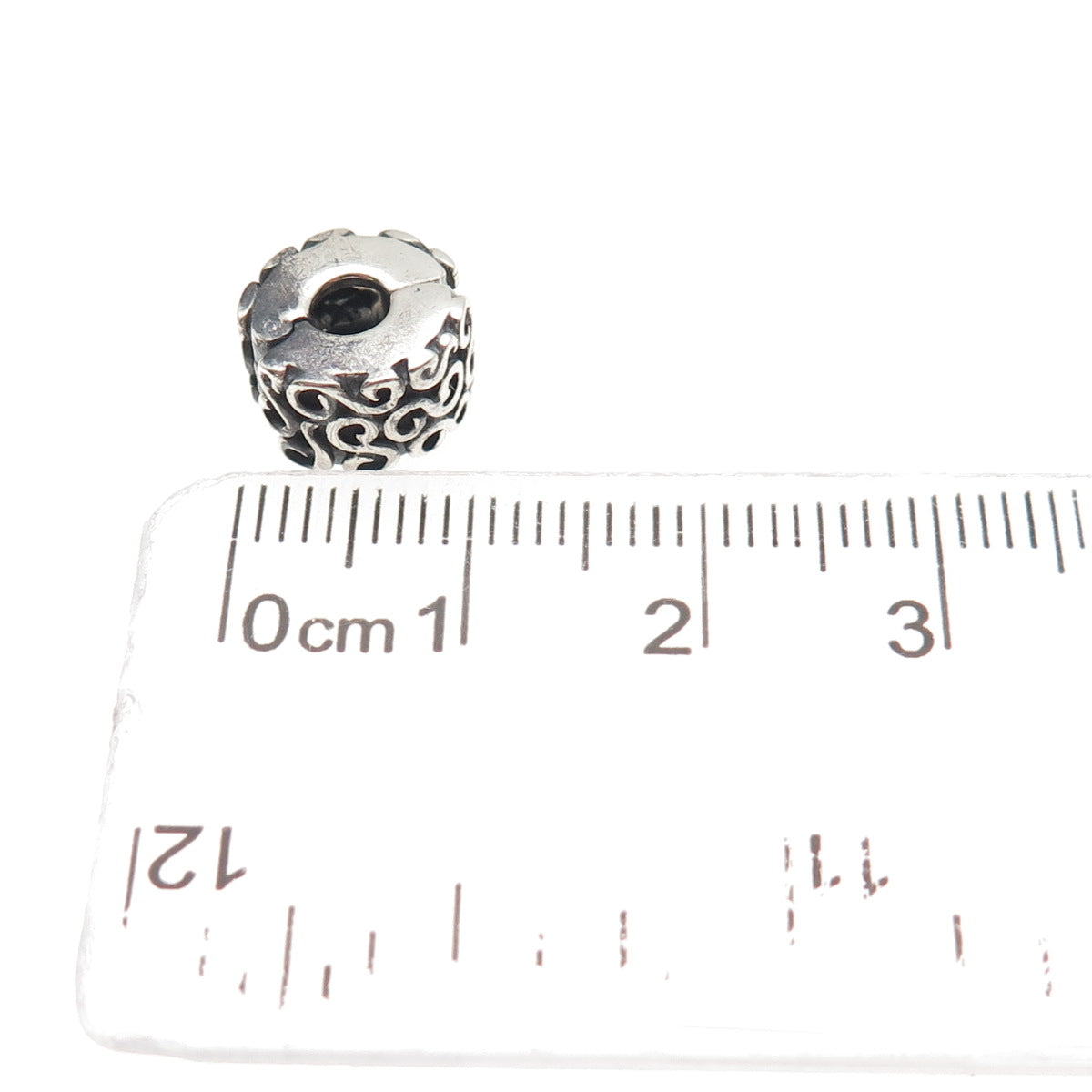 Pandora 925 Sterling Silver Swirl Clip Charm