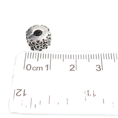 Pandora 925 Sterling Silver Swirl Clip Charm