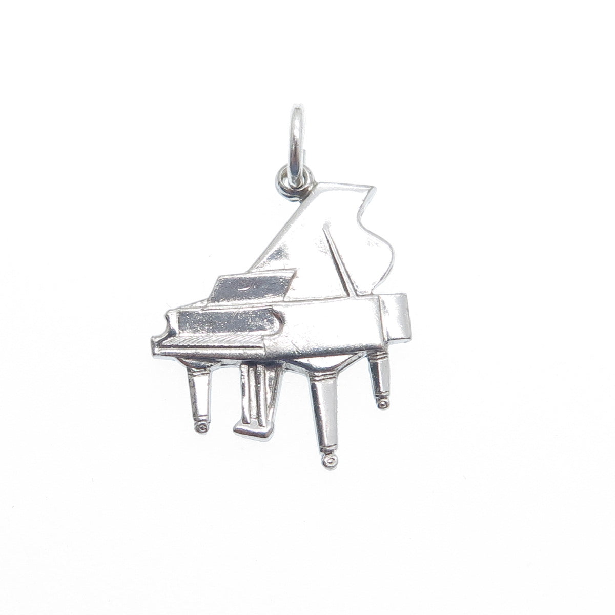 WELLS 925 Sterling Silver Vintage Grand Piano Minimalist Charm Pendant