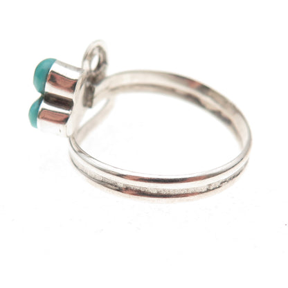 Old Pawn 925 Sterling Silver Vintage Southwestern Turquoise Ring Size 6.25