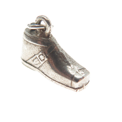 925 Sterling Silver Antique Art Deco Shoe Minimalist Charm Pendant