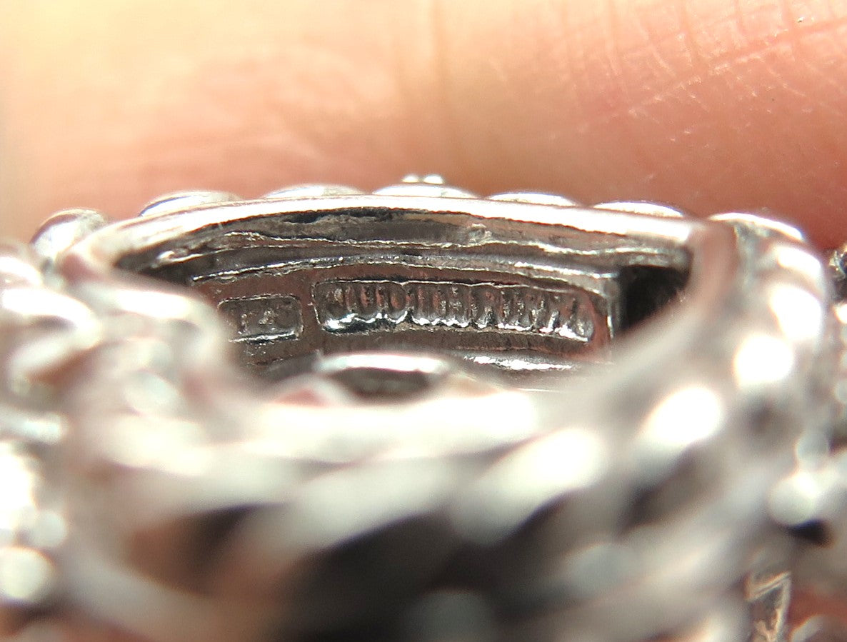 JUDITH RIPKA 925 Sterling Silver Round-Cut C Z Heart Charm Omega Back Earrings