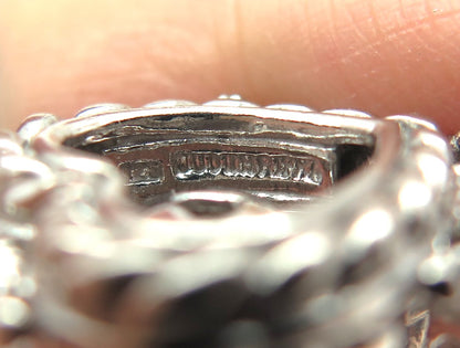 JUDITH RIPKA 925 Sterling Silver Round-Cut C Z Heart Charm Omega Back Earrings