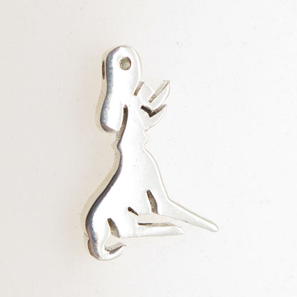 925 Sterling Silver Vintage Mexico Abstract Animal Slide Pendant