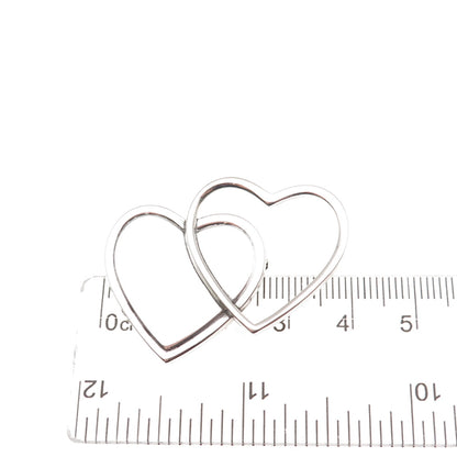 ORB Otto Robert Bade 925 Sterling Silver Vintage Heart Couple Pin Brooch