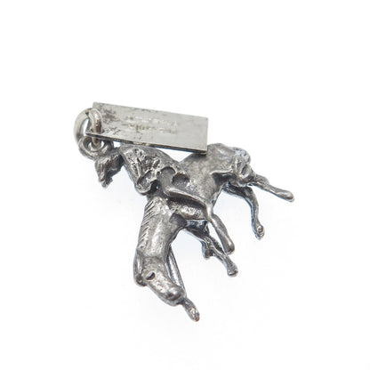 BELL TRADING POST Sterling Silver Vintage Death Valley Horse Rider Charm Pendant