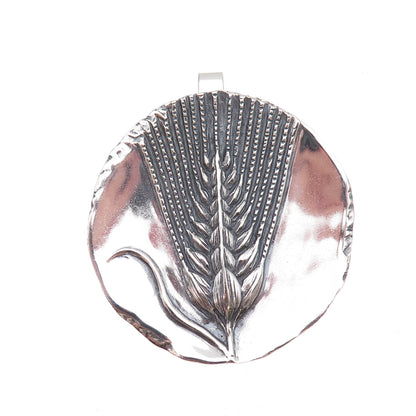 James Avery 925 Sterling Silver Vintage Wheat Sheaf Harvest Medallion Pendant