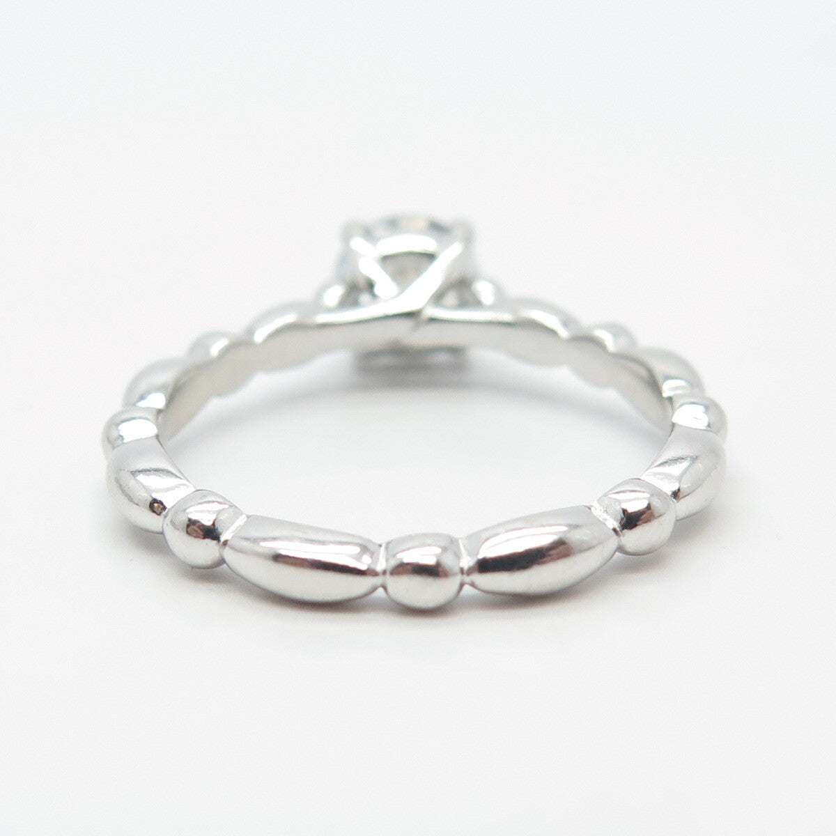925 Sterling Silver Round-Cut C Z Engagement Ring Size 8.25