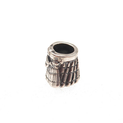 Trollbeads 925 Sterling Silver Celtic Kilt Slide Bead Charm