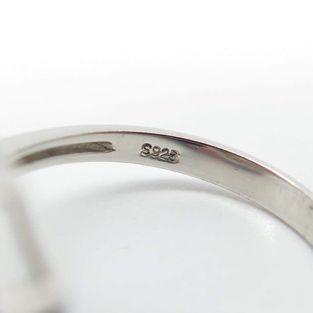 CELINE F. 925 Sterling Silver 2-Tone Round-Cut C Z Ring Size 7