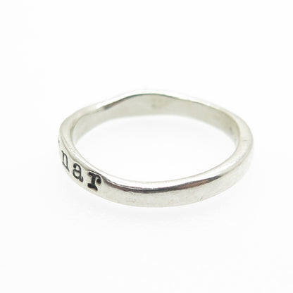 925 Sterling Silver Vintage "Gunnar" Scandinavian Name Ring Size 6.5