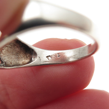 925 Sterling Silver Vintage Modernist Ring Size 8.75